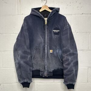 Vintage Carhartt Hooded Active Jacket “Dark Navy” J140 DNY